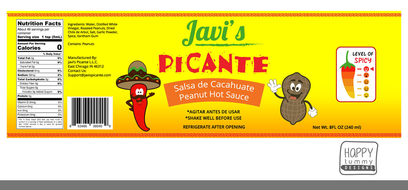 Diseño de Etiqueta por maricreatives para Javi's Picante L.L.C. | Diseño #15125644