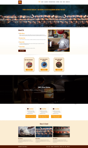 Website Comps for Famous Southern BBQ Restaurant in Alabama | Web Design by Kingdom Vision
