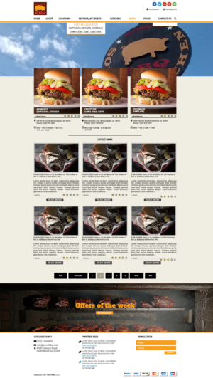 Website Comps for Famous Southern BBQ Restaurant in Alabama | Web Design by netbill00