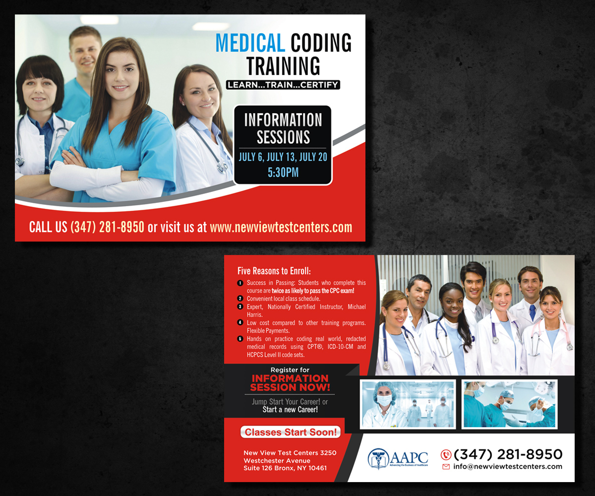 Postcard Design by Designers Hub for New View Test Centers, LLC | Design #15180739