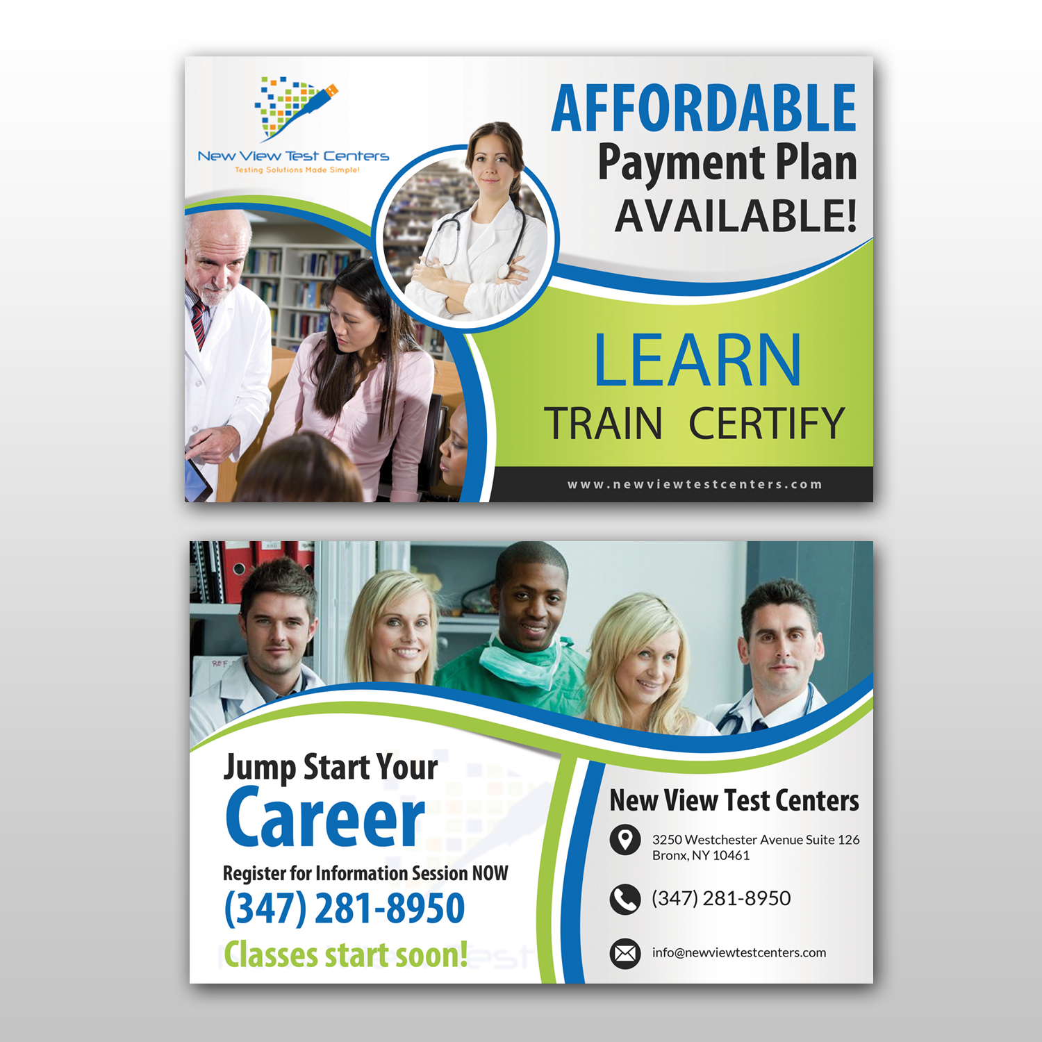 Postcard Design by debdesign for New View Test Centers, LLC | Design #15095149