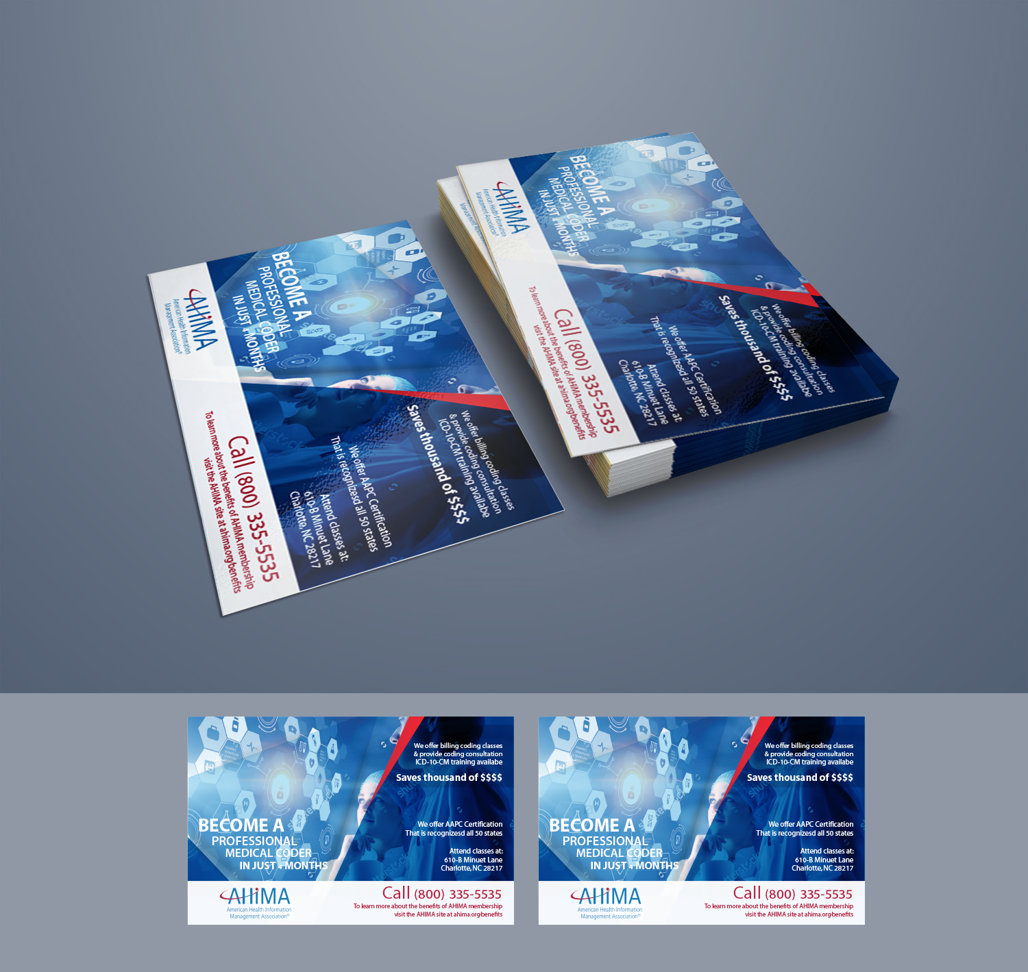Postcard Design by nafizrahat for New View Test Centers, LLC | Design #15098410