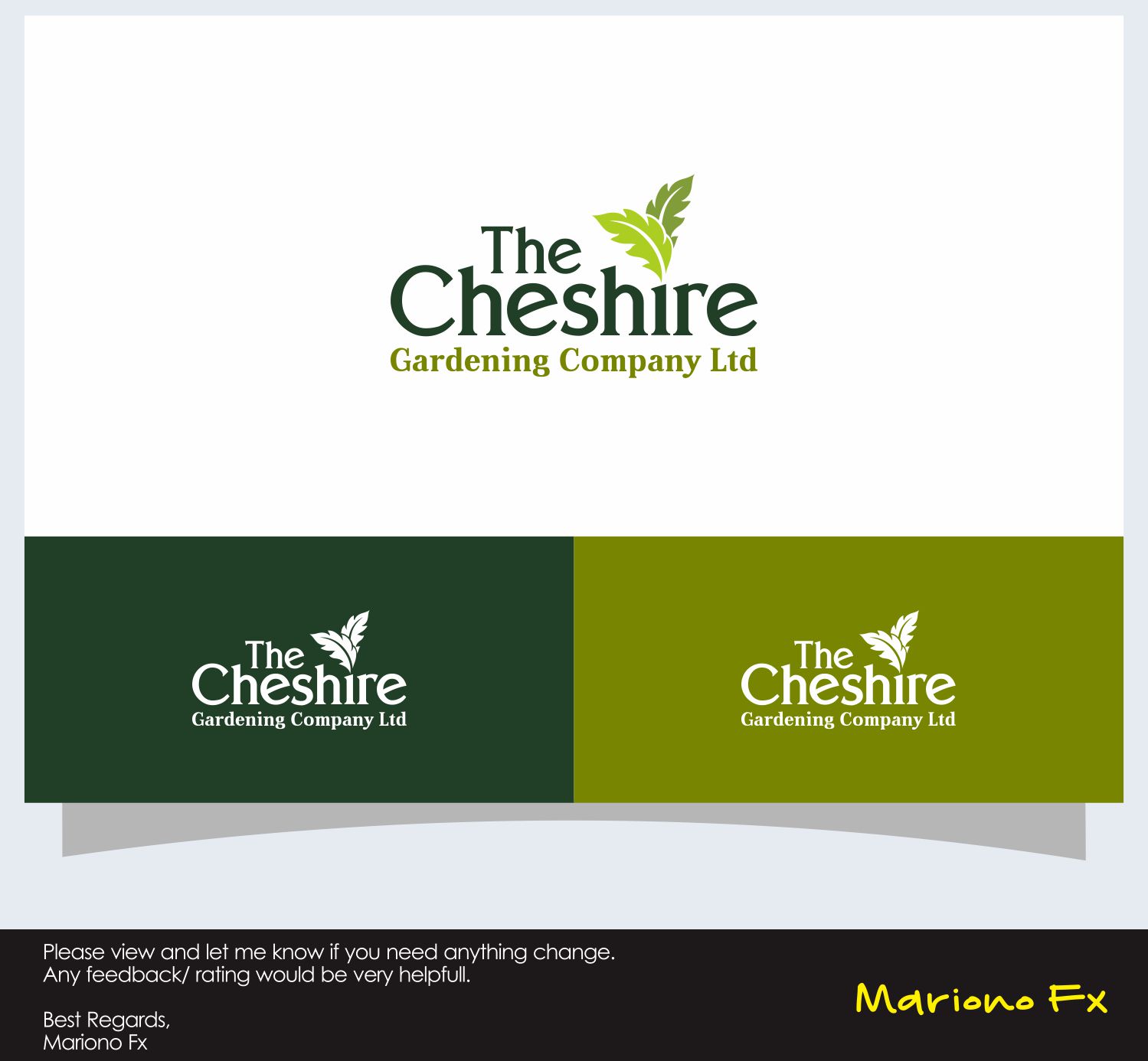 Logo Design by Mariono Fx for The Cheshire Gardening Company Ltd | Design #15094266