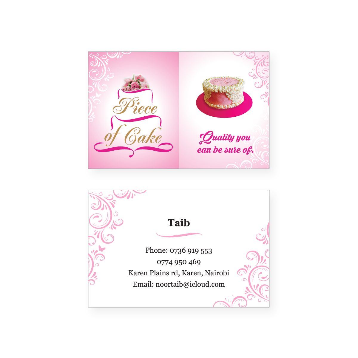 Design de Carte de Visite par SoraZG pour Piece Of Cake | Design #15158521