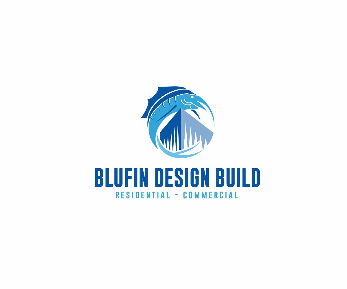 Logo-Design von GliderGraphx für BLUFIN DESIGN-BUILD | Design #15090169
