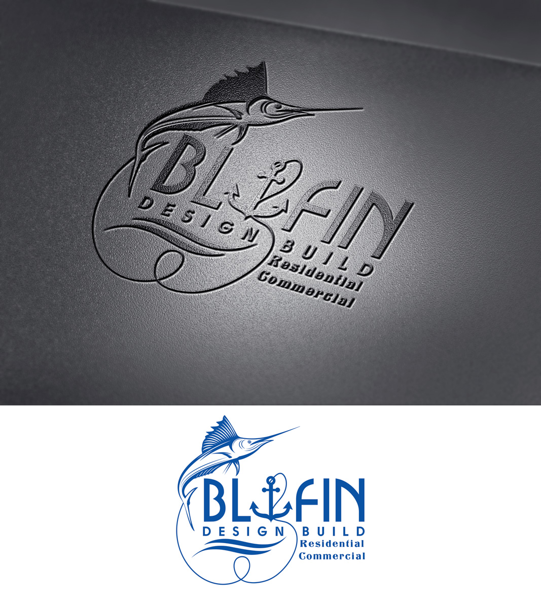 Logo-Design von Impressive Solutions für BLUFIN DESIGN-BUILD | Design #15091582