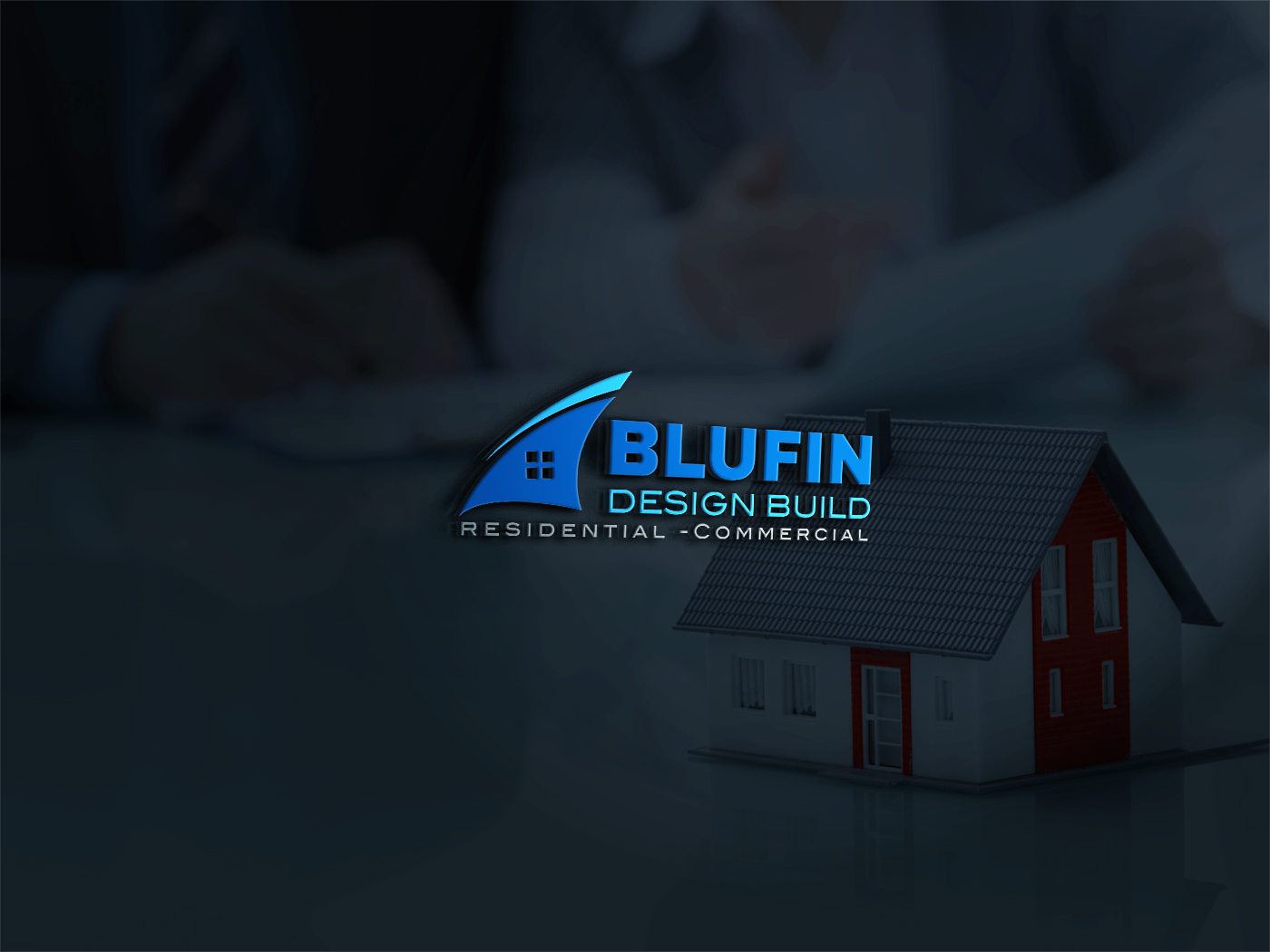 Logo Design by Deziners Zone for BLUFIN DESIGN-BUILD | Design #15102532