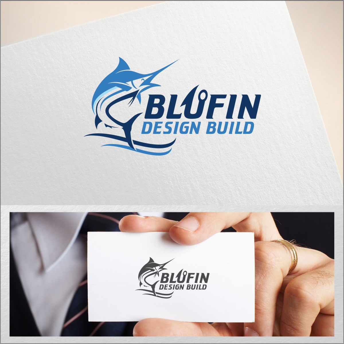Diseño de Logo por webeezine para BLUFIN DESIGN-BUILD | Diseño #15100271