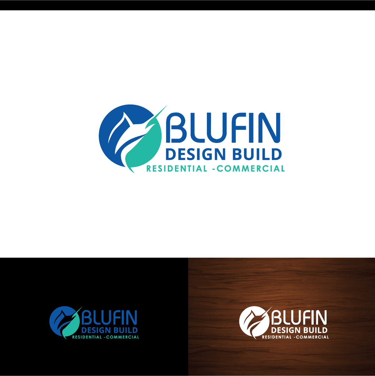 Logo Design by e-graphics for BLUFIN DESIGN-BUILD | Design #15094847