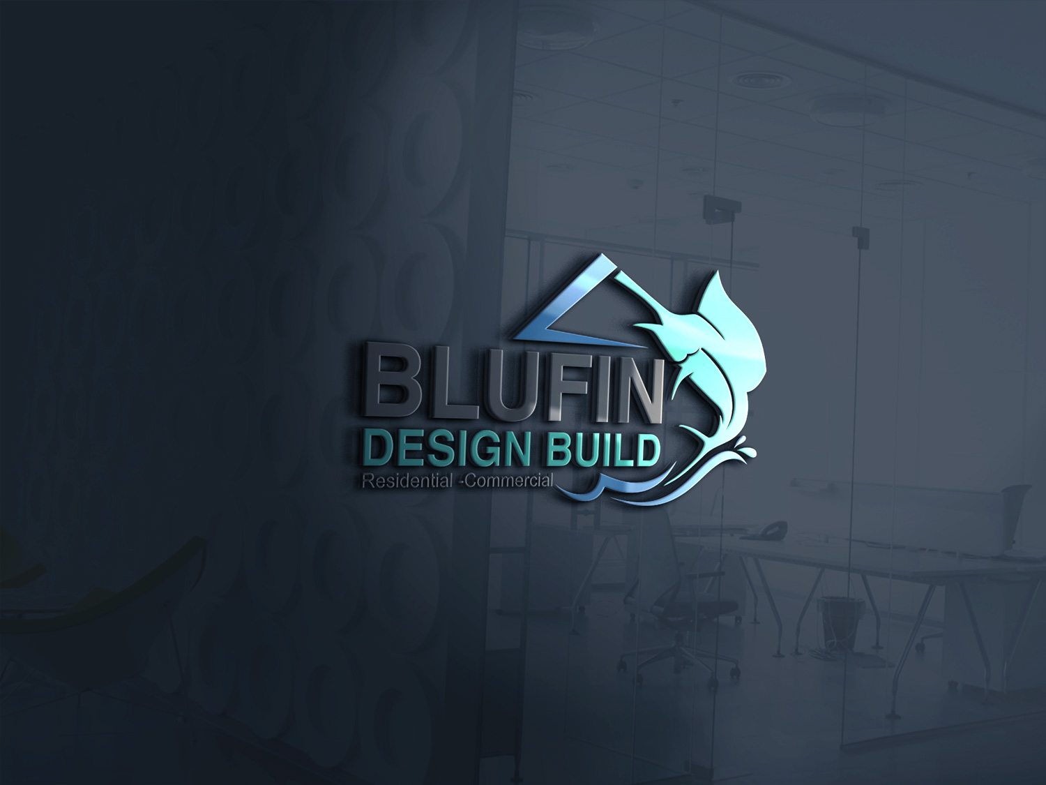 Logo-Design von e-graphics für BLUFIN DESIGN-BUILD | Design #15103253