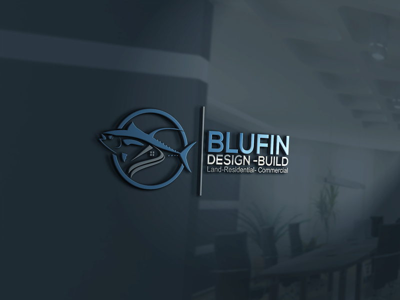 Logo Design by rafa studio for BLUFIN DESIGN-BUILD | Design #15132917