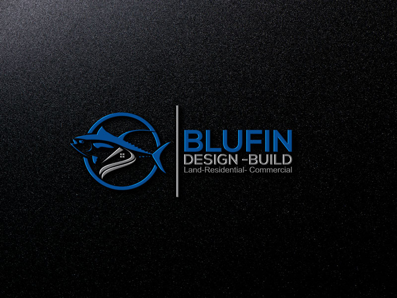 Logo Design by rafa studio for BLUFIN DESIGN-BUILD | Design #15132920