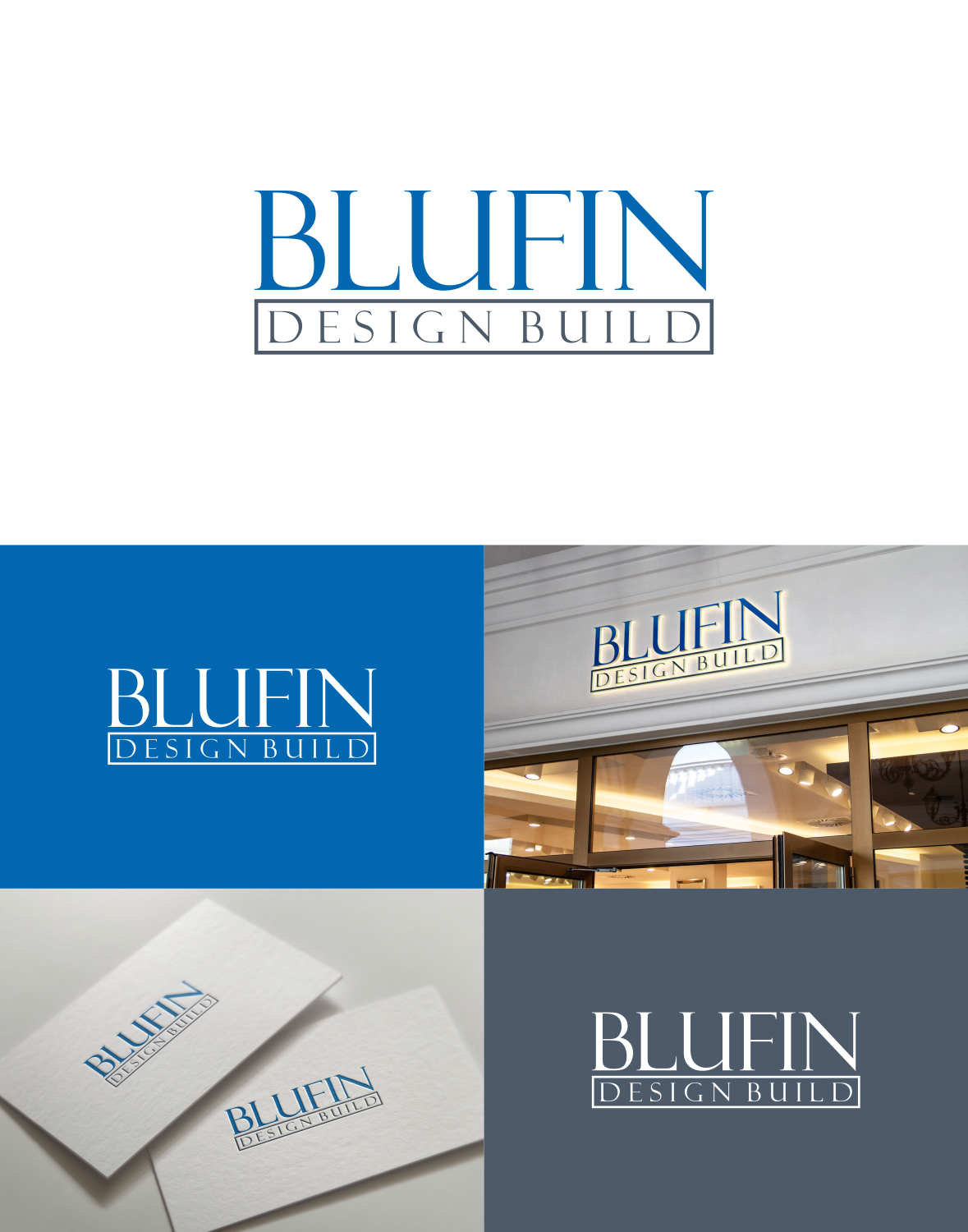 Logo Design by Tukang Angon Kebo for BLUFIN DESIGN-BUILD | Design #15092102