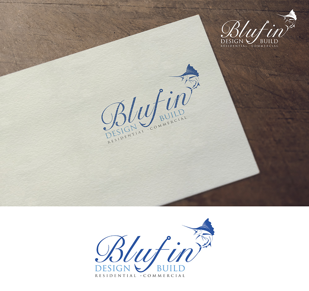 Logo Design by Black_idea for BLUFIN DESIGN-BUILD | Design #15101332