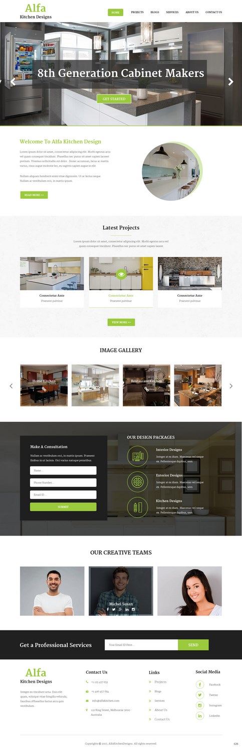 Web Design by pb for alfa kitchen designs | Design #15129073