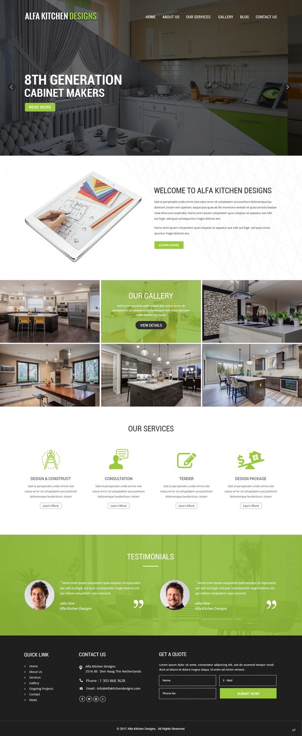Web Design by pb for alfa kitchen designs | Design #15129075