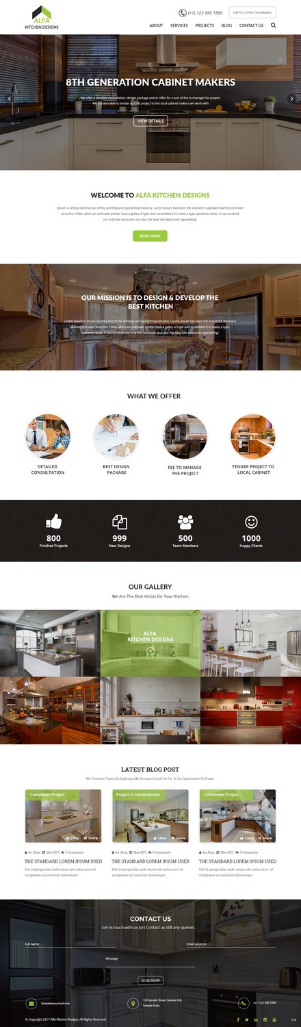 Web Design by pb for alfa kitchen designs | Design #15129076