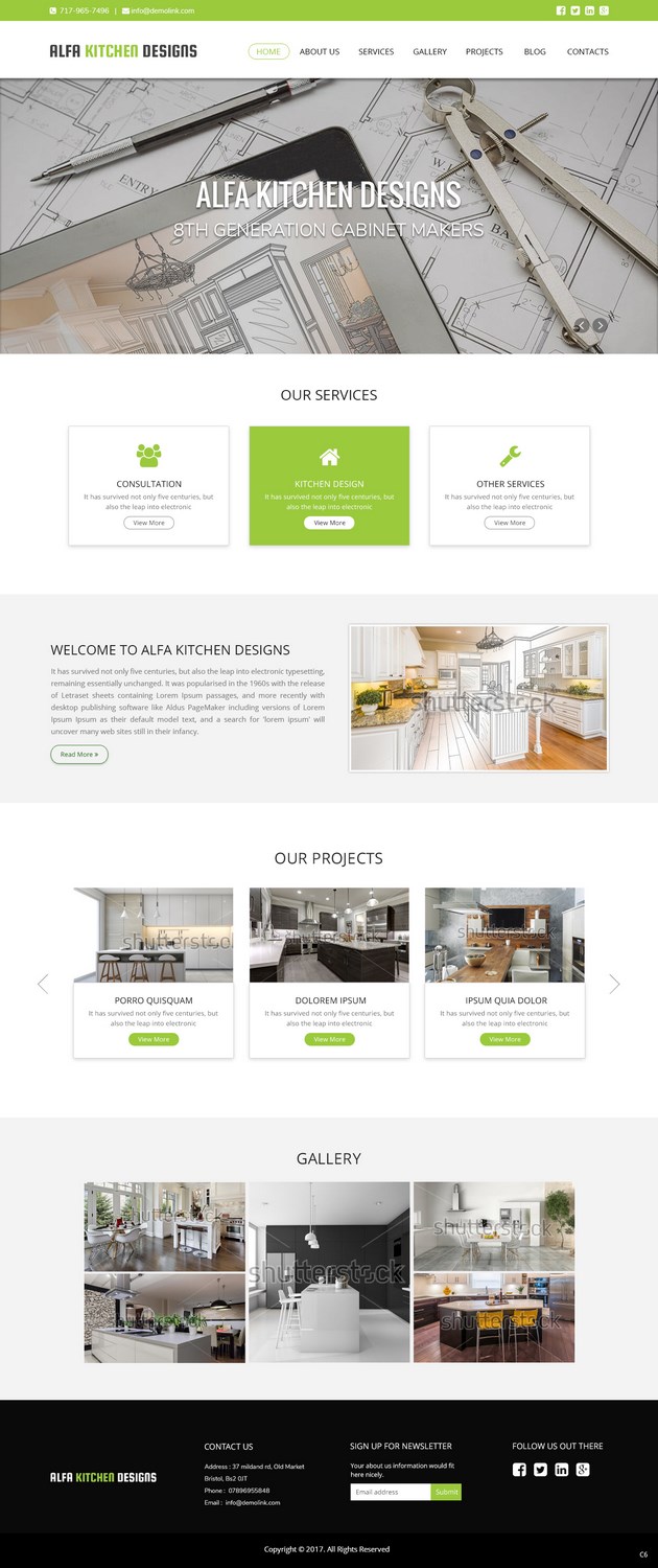 Web Design by pb for alfa kitchen designs | Design #15129084