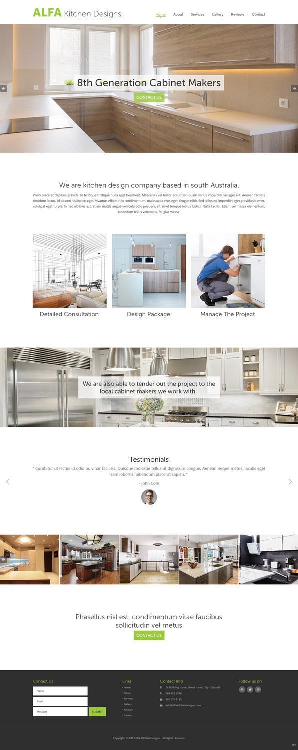 Web Design by pb for alfa kitchen designs | Design #15129086