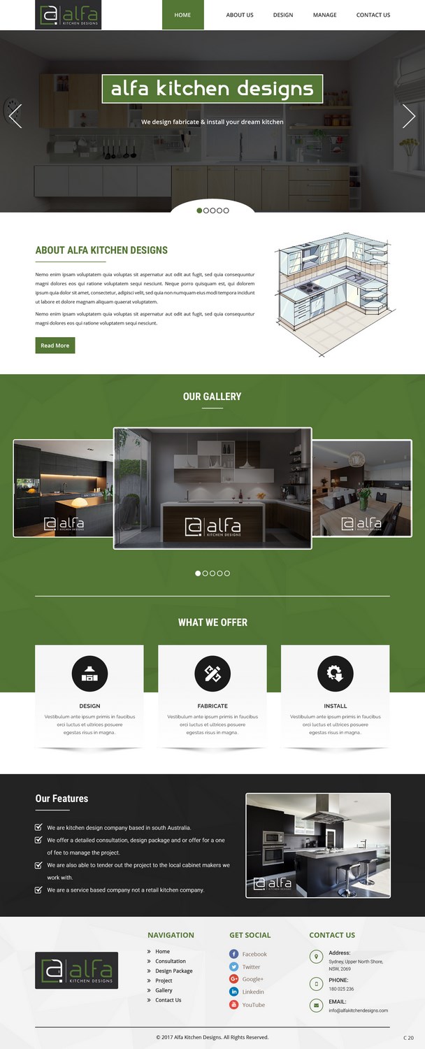 Web Design by pb for alfa kitchen designs | Design #15212835