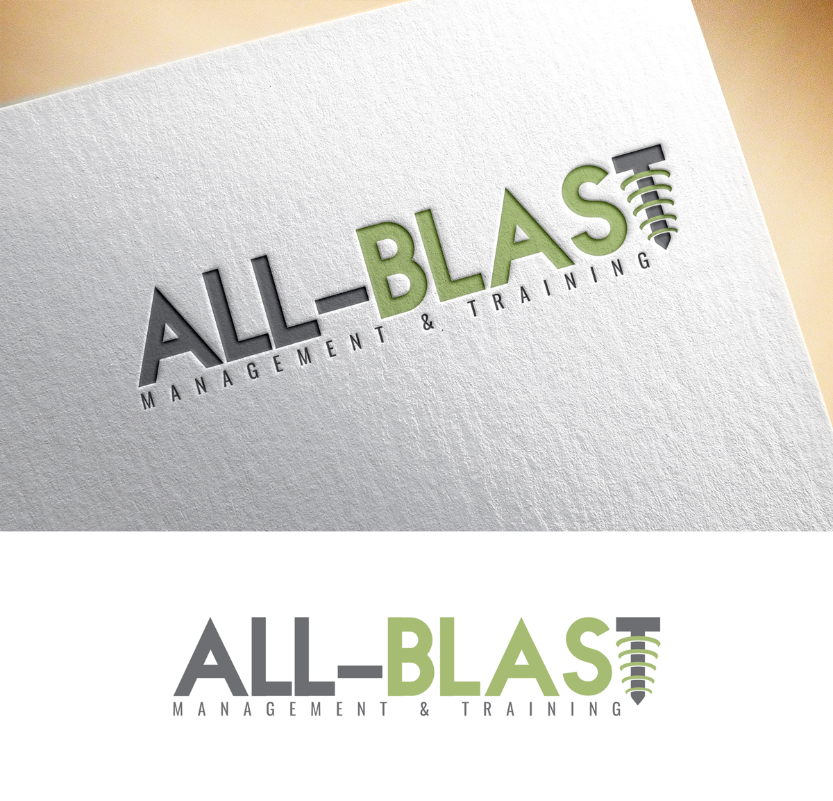 Logo Design by Impressive Solutions for All-Blast Management & Training | Design #15091968