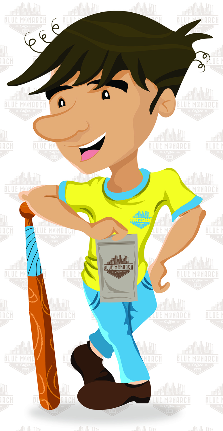 Mascot Design by SAI DESIGNS for Blue Monarch Coffee | Design #15176686