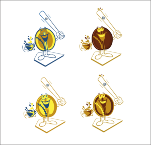 Maskottchen-Design von fumbh.designs für Blue Monarch Coffee | Design #15112542