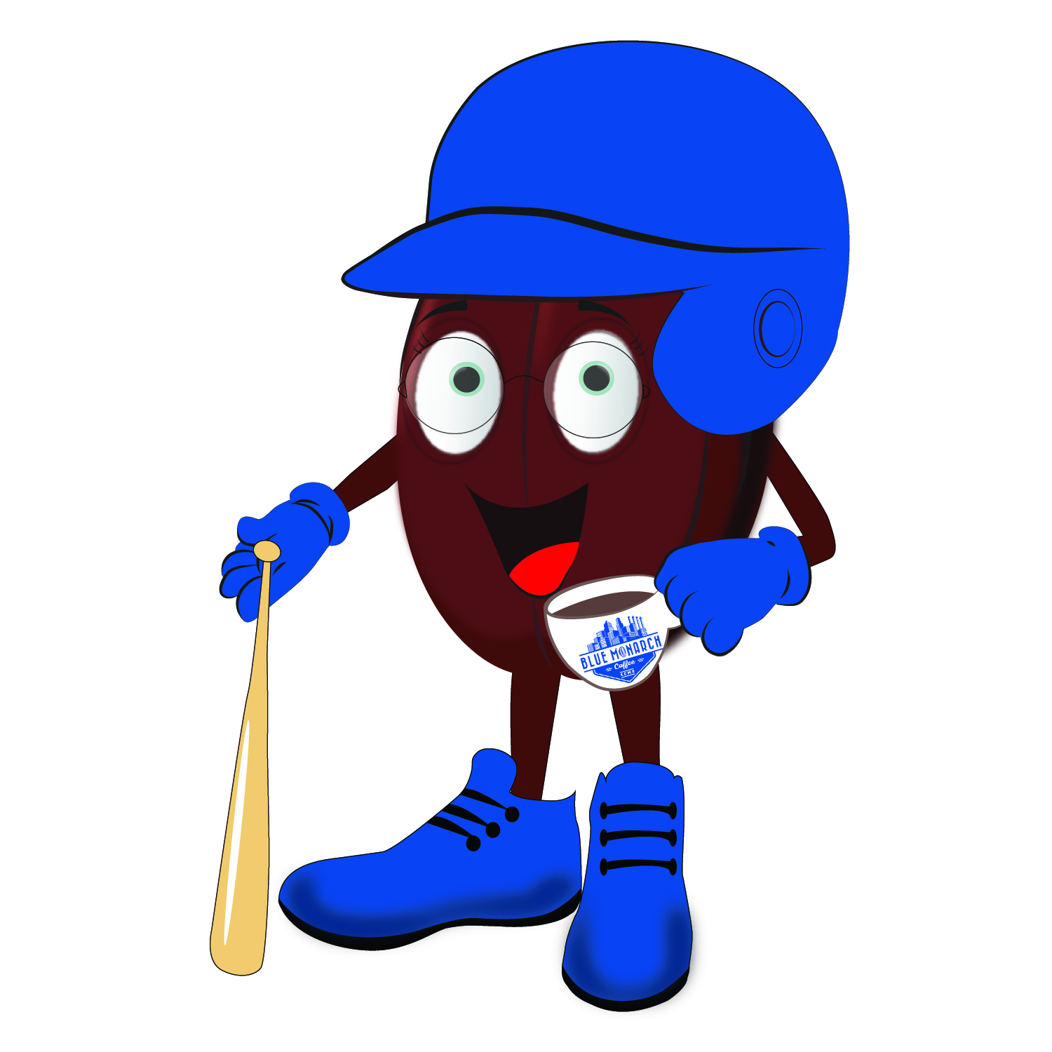 Mascot Design by GraybarBldg421 for Blue Monarch Coffee | Design #15129337