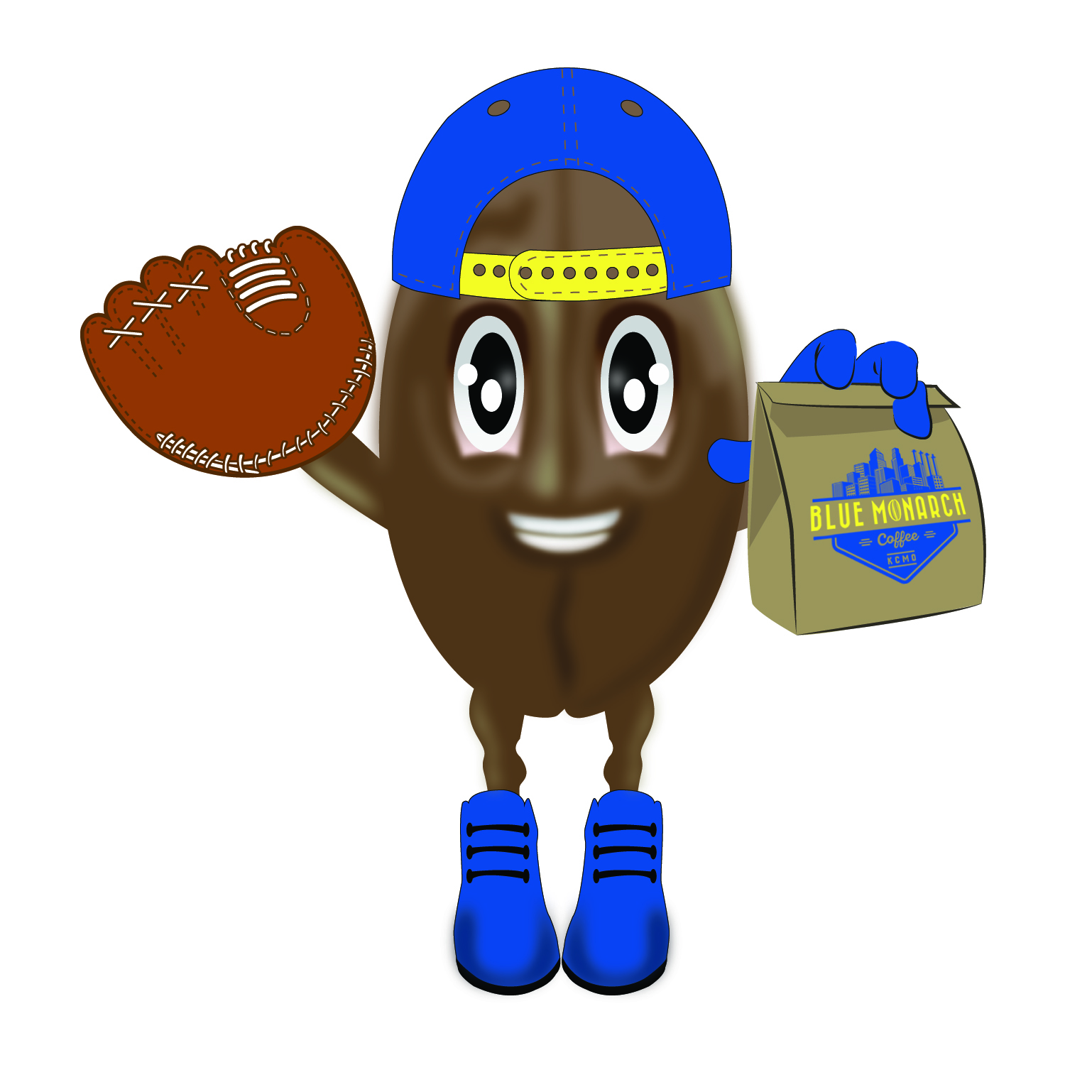 Mascot Design by GraybarBldg421 for Blue Monarch Coffee | Design #15129338