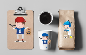 Mascot Design by GraybarBldg421 for Blue Monarch Coffee | Design: #15129763