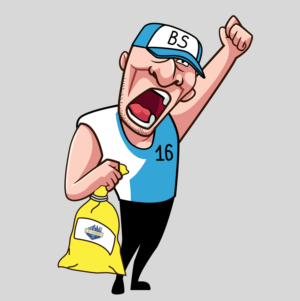 Mascot Design by GraybarBldg421 for Blue Monarch Coffee | Design: #15140566