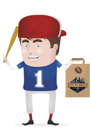 Mascot Design by GraybarBldg421 for Blue Monarch Coffee | Design: #15140631