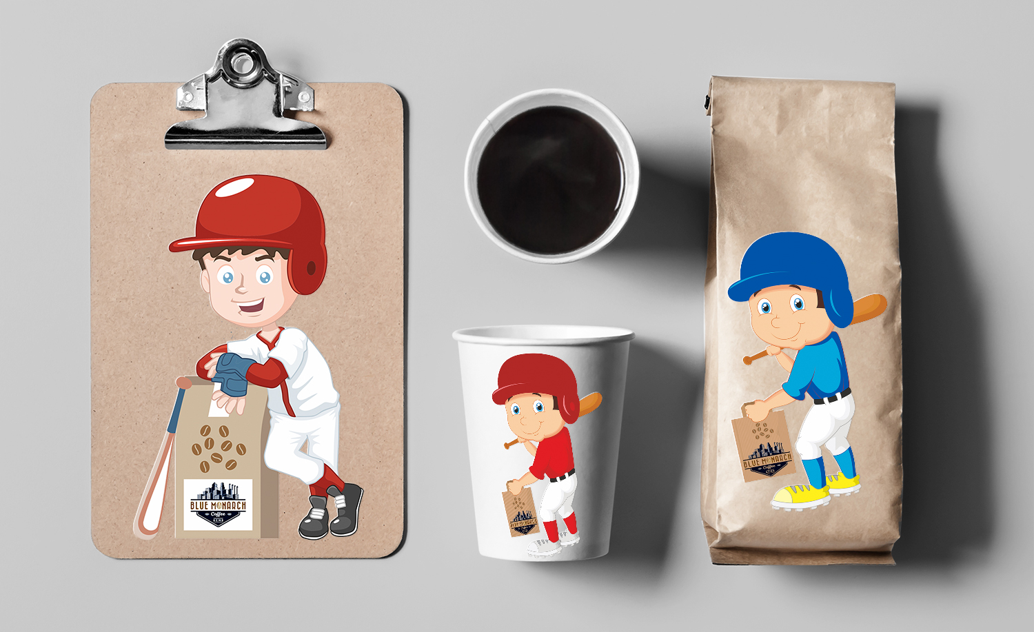Mascot Design by GraybarBldg421 for Blue Monarch Coffee | Design #15140635
