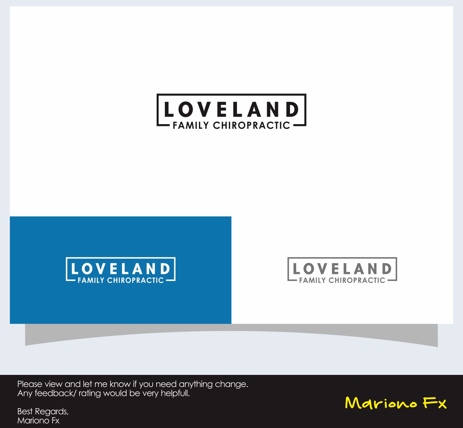 Logo Design by Mariono Fx for Loveland Family Chiropractic  | Design #15098119