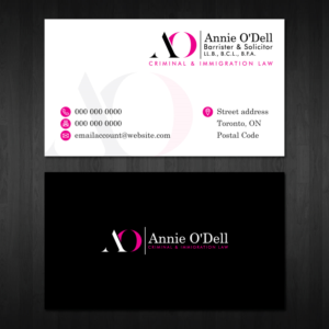 Two Versions of a Business Card for a Lawyer