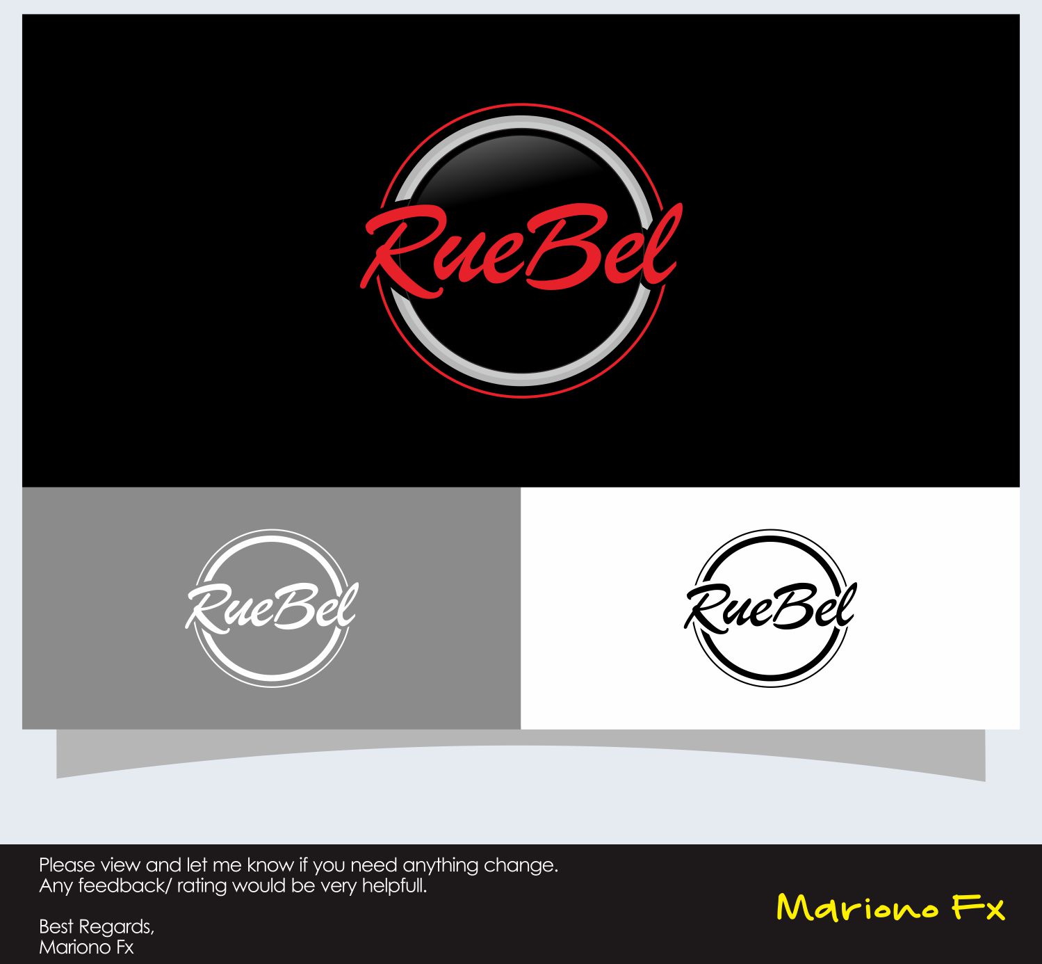 Logo Design by Mariono Fx for RueBel Limited | Design #15103778