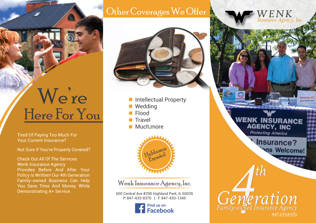 Flyer Design by Impressive Sol for Wenk Insurance Agency, Inc. | Design #15103520