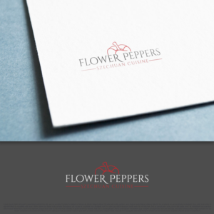 Flower Peppers and tagline is Szechuan Cuisine | Logo Design by DesignDUO