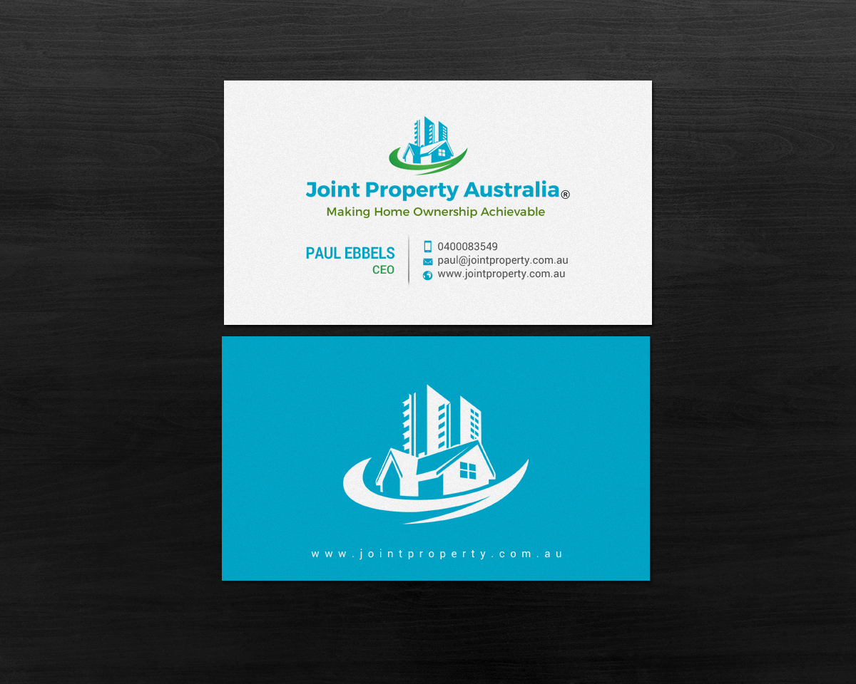 Diseño de Tarjeta de Presentación por chandrayaan.creative para Joint Property Australia | Diseño #15149507