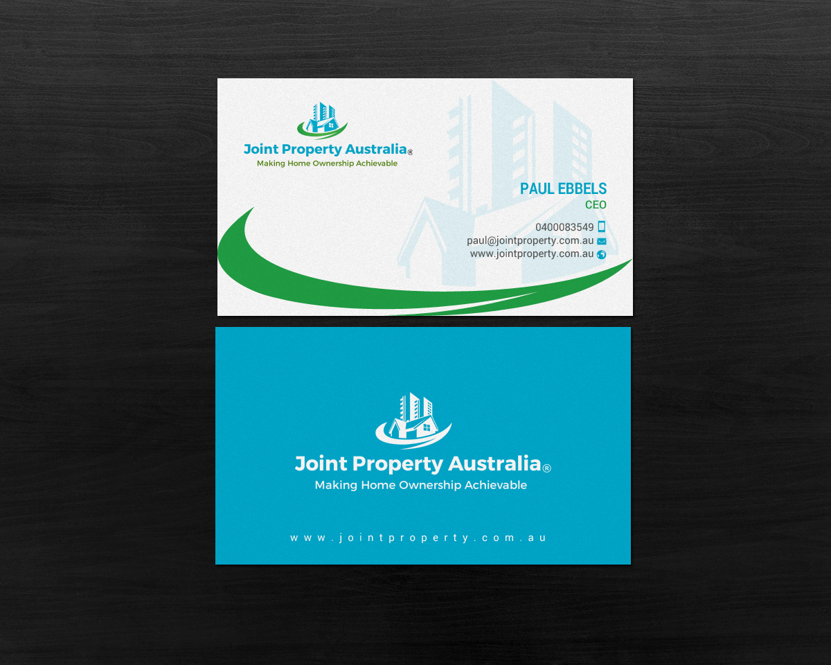 Diseño de Tarjeta de Presentación por chandrayaan.creative para Joint Property Australia | Diseño #15149665