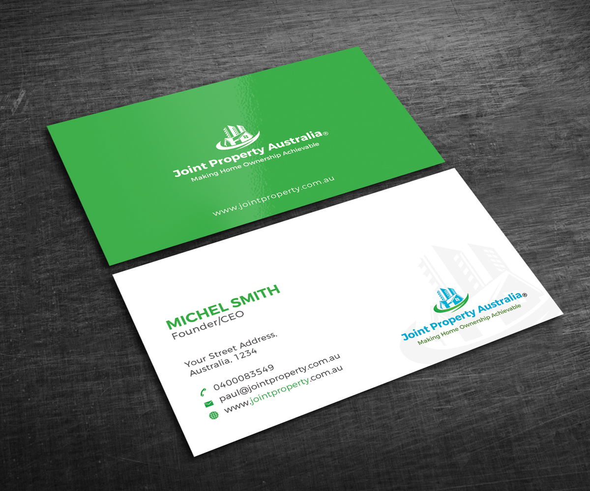 Business Card Design by Graphic Flame for Joint Property Australia | Design #15138263