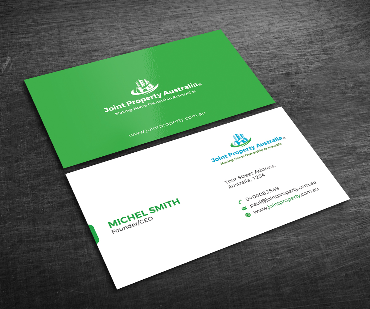 Business Card Design by Graphic Flame for Joint Property Australia | Design #15138272