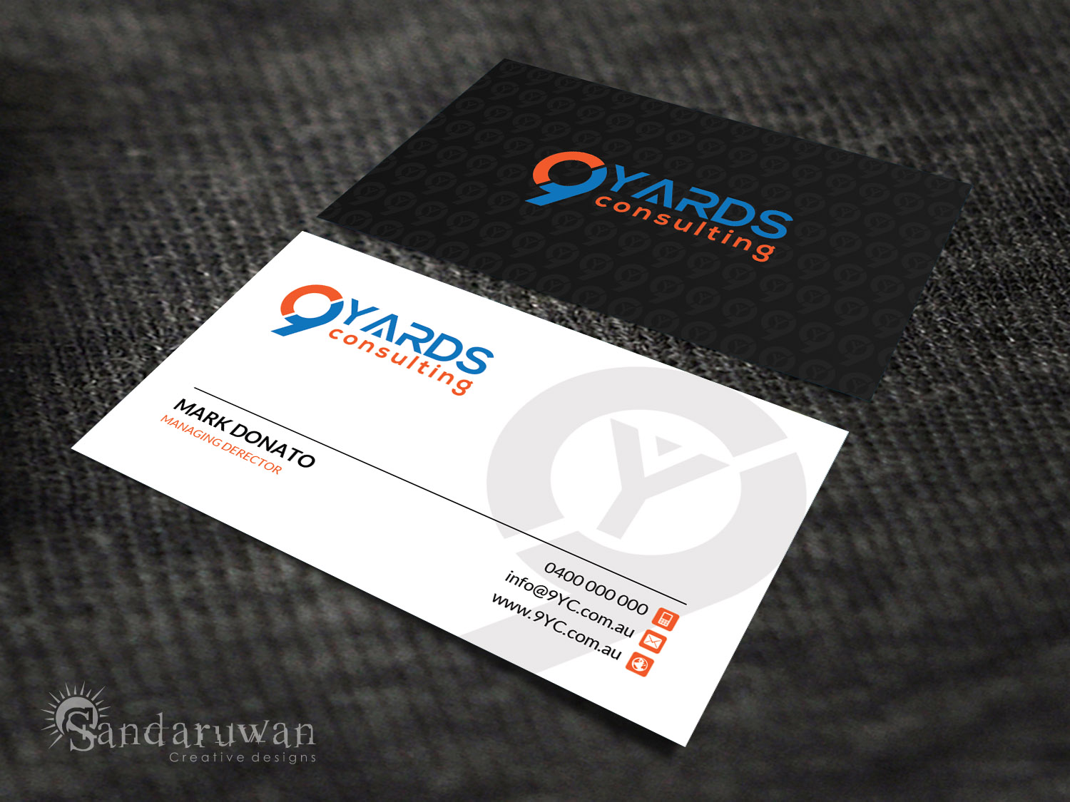Business Card Design by Sandaruwan for 9Yards Consulting | Design #15140568