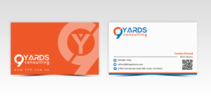 Business Card Design by Pointless Pixels India for 9Yards Consulting | Design: #15133669