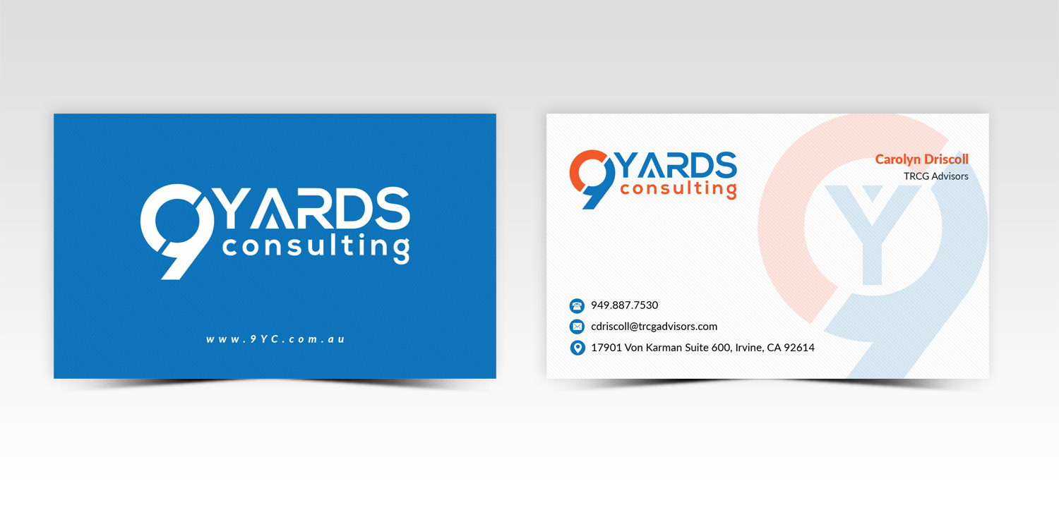 Business Card Design by Pointless Pixels India for 9Yards Consulting | Design #15133715