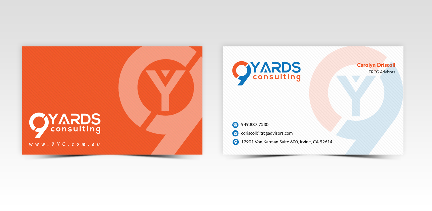 Business Card Design by Pointless Pixels India for 9Yards Consulting | Design #15133719