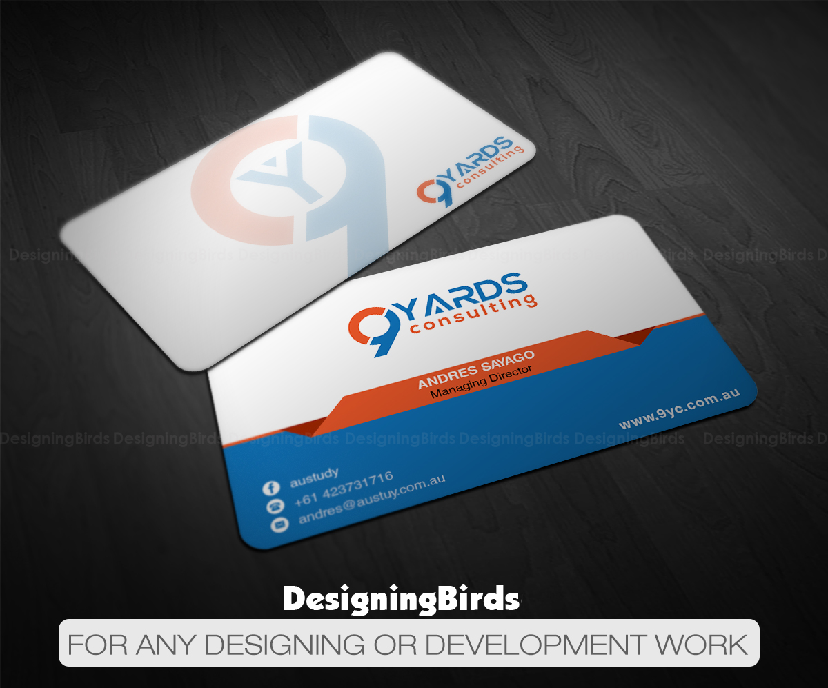 Business Card Design by Designing Birds for 9Yards Consulting | Design #15133706