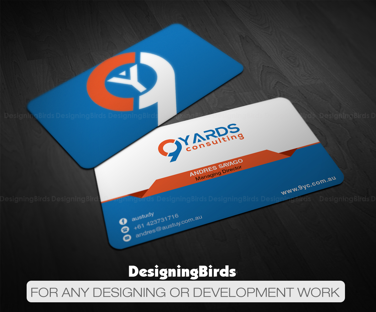 Business Card Design by Designing Birds for 9Yards Consulting | Design #15133731
