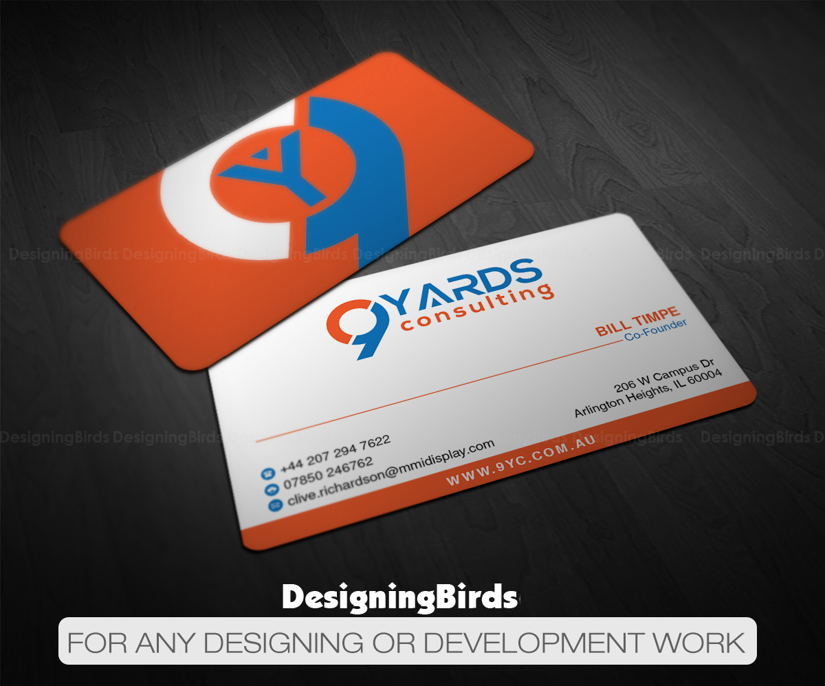 Business Card Design by Designing Birds for 9Yards Consulting | Design #15137199