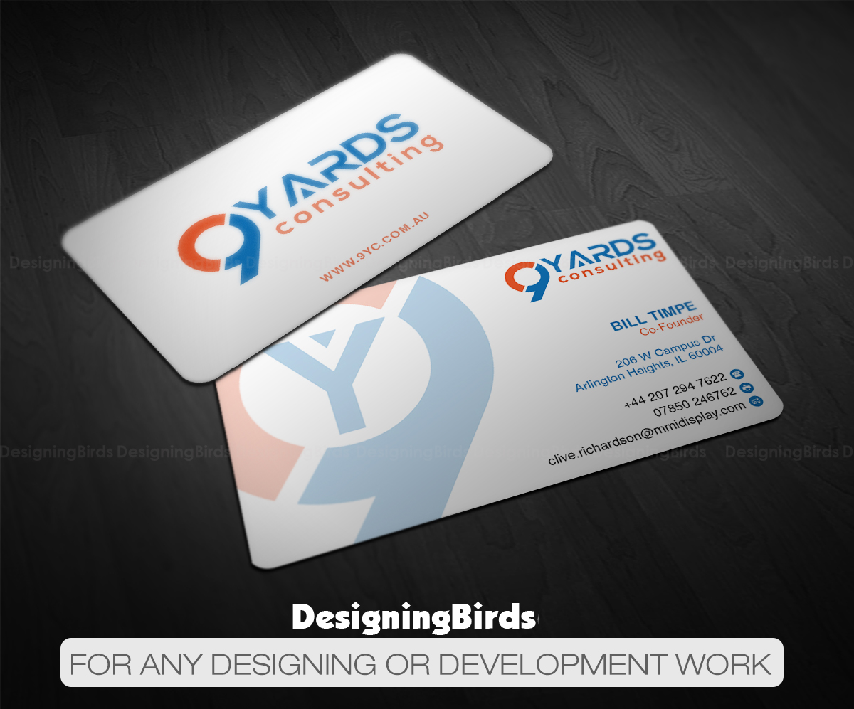 Business Card Design by Designing Birds for 9Yards Consulting | Design #15137200